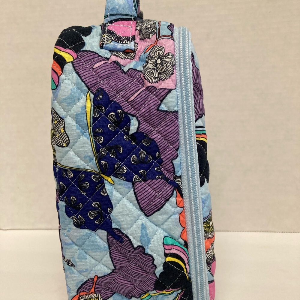 Vera Bradley Insulated Lunch Bunch Bag "Butterfly By" Blue Quilted Zip - Picture 2 of 6